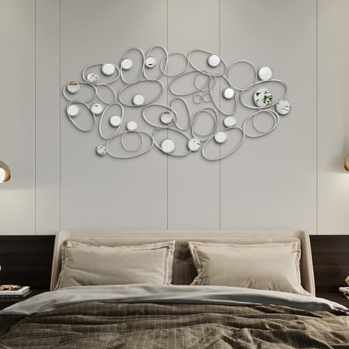 Tandefio 7 Pcs Decorative Mirrors Home Wall Art Decor Hanging Mirrors Wall Art for Living Room Bedroom Entryway 60 x 20 Inches