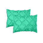 Elegant Comfort 2-Pack Sham Set Pinch Pleat Design, 1500 Premium Hotel Quality Microfiber, Stylish Design-Easy Care,Wrinkle and Stain Resistant, 2-Piece Sham Set, Pleated Standard/Queen, Paradise Teal - color: Paradise Teal, size: 26" x 20" (Pack of 2)