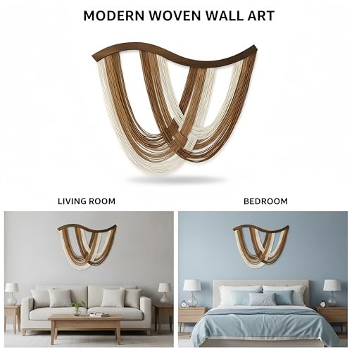 Large Macrame Wall Hanging Macrame Wall Decor Tapestry For Headboard Bedroom Livingroom Boho Fiber Home Art (Brown-D) - color: Brown-D