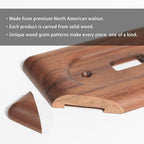 Gloss Finish Blank Wall Plate Solid Wood 1-Gang Cover Plate in Premium North American Walnut - color: Walnut wood, size: Blank Wall Plate