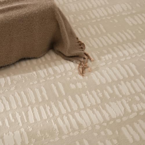 Revival Rugs Shell 5'x8' Area Rugs for Living Room Bedroom Dining Room - Washable, 100% Recycled, Oeko-TEX Certified, Modern, Medium Pile, Beige, Cream - color: Beige/Cream, size: 5'3" x 7'10" (Rectangular)