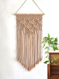 Winterdemoon Handmade Cotton Home Decor Macrame Wall Hanging Khaki - color: Khaki