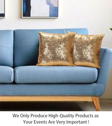 ShinyBeauty Gold Pillow Cover Decorative Throw Pillow Sofa Pillow Covers 12X12-Inches Sequin Pillow Case Shiny Gold Pillow Cover for Home, Couch,Party Decorations Gold Small Pillow Cover - color: Gold, size: 12" x 12" (Pack of 1)