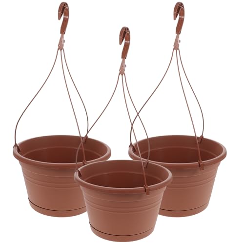 3Pcs Hanging Hanging Plant Pot Basket with Drainage Holes for Home Balcony Pots