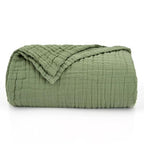 Love's cabin 100% Cotton Muslin Blanket, 6 Layer Lightweight Breathable Gauze King Size Blanket 108 x 90 Inches, Soft Summer Blanket for Bed, Sage Green - color: Sage Green, size: King(108"x90")