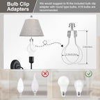 Lamp Shades for Table Lamps, Gray Lampshades Set of 2, 5.5" Top x 10" Bottom x 6.6" High, Natural Linen Lamp Shades for Floor Lamps Bedside Lamps, Spider, Bulb Clip Adapters Included - color: Gray