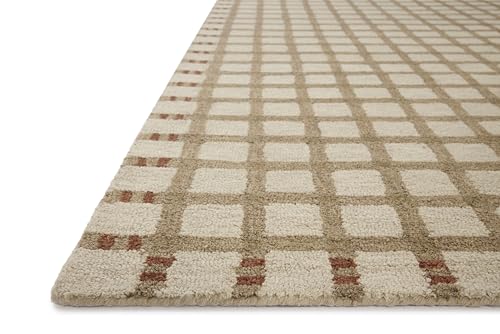 Loloi Magnolia Home by Joanna Gaines Waylon Collection WAY-02 Natural/Rust 2'-6" x 7'-6" Runner Rug - color: Natural / Rust, size: 2'6" x 7'6" (Rectangular)