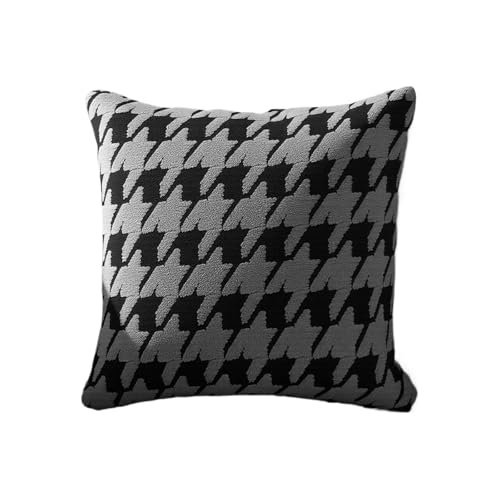 Soft Flannel Lightning Pattern Pillow Covers Decorative Throw Cushion Case for Sofa Couch Living Room with Hidden Zipper - color: Dark Gray02