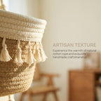 3-Tier Hanging Basket, Over Door Organizer, Wall Basket with Hooks | Woven Cotton Rope Basket, Adjustable Detachable Basket with Hooks, No Drilling for Farmhouse, Boho Home and Nursery Decor - style: Bohemian