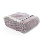 Bed Blanket, Queen Size (79 x 90 Inch), Cotton-Rich Blend, Soft Textured Woven Coverlet, Easycare, Lightweight & Breathable Bed Layering, All Season Bedding, Burgundy - color: Burgundy, size: Queen