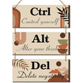 Motivational Wall Decor, 3 Pcs Bohemian Inspirational Wooden Hanging Signs with Sayings Positive Affirmations Wall Art Sayings for Office Dining Hall Living Room Bathroom(Boho)