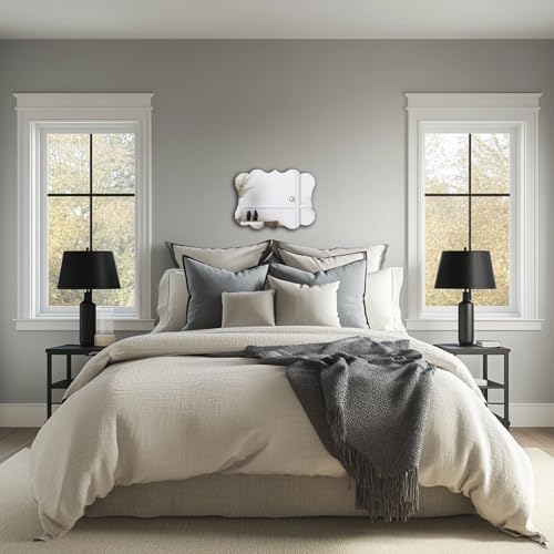 Antique Acrylic Mirror Anti-Scratch Unbreakable Shatterproof HD Tempered Wall Decorative Mirrors for Restaurant Bedroom Kitchen Office Gym(Antique Style 1,11.81 "x 15.75") - color: Antique Style 1