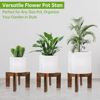 hismocal Wood Plant Stand Indoor/Outdoor for Plants, Large Size Planter Stand Holder,Sturdy and Stable Flower Pot Stand,Fits Most Size Flower Pots In Room(1 Pack)