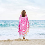Large Microfiber Boho Mandala Beach Towel Round Bohemian Beach Blanket Hippie Indian Throw Blanket Beach Tapestry Sand Free Quick Dry Yoga Picnic Yoga Mat Wall Decor Circle Tablecloth,59'',Gradient - color: Gradient Mandala