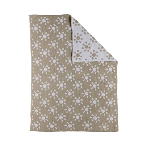 Living Textiles Taupe Sun Flower Chenille Soft Baby Blanket Knitted Reversible Premium Cozy Fabric for Best Comfort Infant, Toddler, Newborn, Swaddle,Nursery,Boy,Girl,Unisex,Crib,Stroller,Gift 40x30in - color: Taupe Sun Flower
