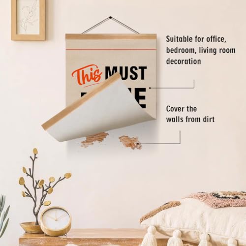 Vintage Wall Art Decor - This Must Be The Place -Inspirational Wall Hanging Decor With Hanger Frame,Preppy 70s Vintage Canvas Poster for Office Couples New Home Housewarming Gift 12x16Inch(Black) - color: Black