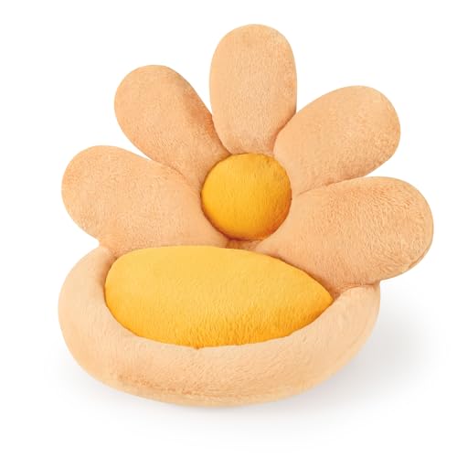 Ditucu Flower Shape Chair Pillow Cute Seat Cushion 19 inch Comfy Lazy Sofa Floor Pillows Dorm Seating for Bedroom Decor Orange - color: Orange, size: Small