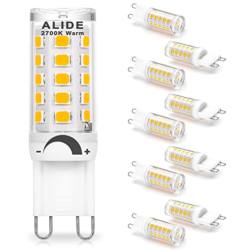 ALIDE G9 Led Bulbs Dimmable 3W Replace 20W 25W 30W Halogen Equivalent,2700K Soft Warm White, AC120V G9 Clear T4 Bi-pin Led Bulbs for Chandelier Pendant Wall Home Lighting,300LM,360 Deg,10Pack - color: 3w 2700k Warm