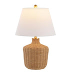 SAFAVIEH Lighting - Saolia 22-Inch Rattan Table Lamp - Brown - Coastal Woven Body Design - Ideal for Living Room, Bedroom, Entryway, Home Office - LED Bulb Included (TBL4467A)