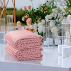 Buryeah 12 Pcs Flannel Throw Blanket Bulk 50 x 60 in Sleepover Blanket Outdoor Wedding Throw Lightweight, Oeko-tex Standard 100 Certified for Sofa Homeless Gifts (Dusty Pink) - color: Dusty Pink