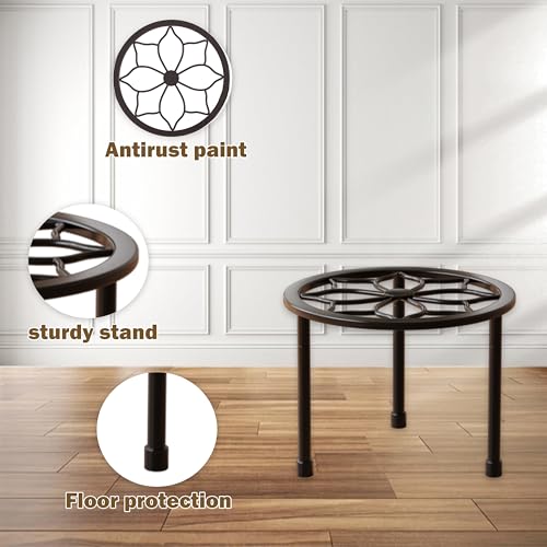 Metal Plant Stand Indoor Outdoor,Indoor Plant Stands for Patio Rust Proof,Heavy Duty Flower Pot Stands for Multiple Plant,Brown Potted Plant Holder for Garden Home (5 Pack Brown) - color: B-5 pack Brown