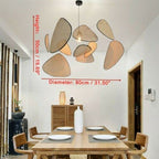 Bamboo Pendant Light Bamboo Art Pendant Rattan Hanging Lamps Wicker Rattan Ceiling Lamp Chandelier Light Fixtures for Kitchen Living Room Bedroom Dining Room