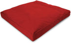 Zabuton Meditation Cushion for Workout - Supportive Yoga Floor Seat Cushion for Comfort & Posture Support - Natural Washable Cotton Fill kneeling Pad - Made in USA - Standard 24x24x2, Red
