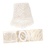 OSALADI Bohemian Macrame Lamp Shade Handmade Cotton Rope Woven Floor Lamp Cover 9.84X9.84X7.87 Inch for Bedroom Living Room Rustic Home Decor