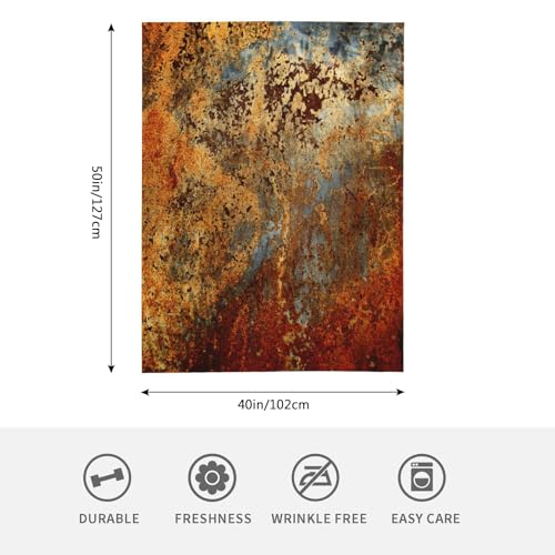 HGOD DESIGNS Brown Rust Colorful Metal Rusty Steel Iron Structure Blanket Throw Blanket Soft Comfortable for Sofa Chair Bed Office 40" x50 - color: Brown Rust, size: 40x50 inch