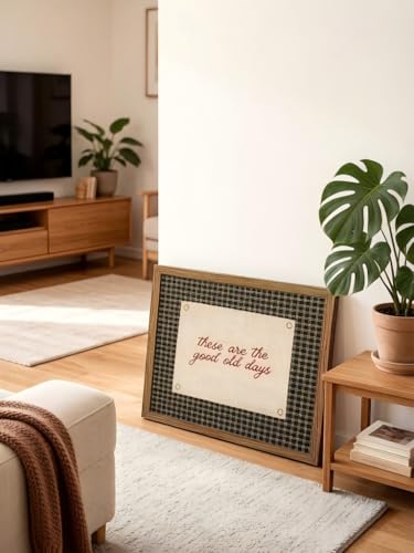 LBTZEVIR Framed Wall Art, 'These Are the Good Old Days' Vintage Quote Print, Rustic Farmhouse Style, Living Room and Bedroom Decor, 12x16 Inch - color: These Are The Good Old Days, size: 16"L x 12"W