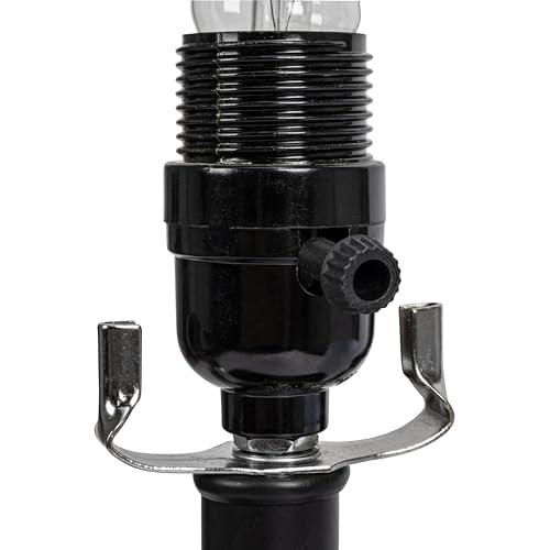 Modern Abstract Sculptural Table Lamp with Drum Shade, Black and White - color: Black