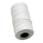 2 Roll 1mm White Pure Cotton Warp Thread Yarn for Weaving Carpet Tapestry Rug Knitting