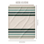 Laurel Ridge Striped Afghan Throw Blanket | Thick & Cozy | Cotton USA Made (73x48) - color: Laurel Ridge