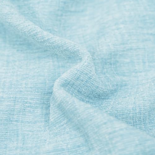 CaliTime Throw Pillow Covers Decorative 16 X 16 Inches Pack of 2 Cozy Chenille Cushion Cases for Couch Sofa Bed Living Room Home Light Blue Grey - color: Light Blue Grey, size: 16" x 16" (Pack of 2)