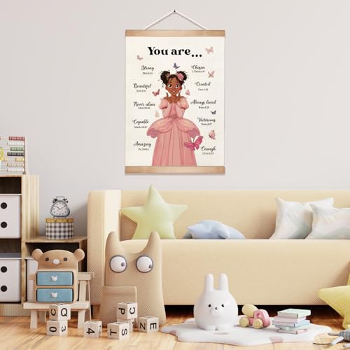 Christian Self Affirmation Wall Art Poster-You Are Amazing-Inspirational Bible Verse Wall Decor,Motivational Scripture Hanging Posters for Playroom Bedroom Nursery Classroom 14x18.5Inch (Pink01) - color: Pink01