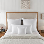basic home Hotel-Style Goose Feather Down Euro Pillow Insert for Sofa & Bed - 100% Odorless & Plump Cushion Filler - 233TC Cotton with Inner Liner to Prevent Poking (28x28 Inch) - size: 28x28