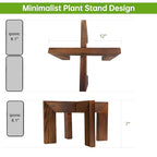 hismocal Wood Plant Stand Indoor/Outdoor for Plants, Large Size Planter Stand Holder,Sturdy and Stable Flower Pot Stand,Fits Most Size Flower Pots In Room(1 Pack)