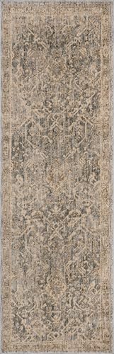 Loloi Magnolia Home by Joanna Gaines Junie Collection JUE-01 Blue/Natural 5'-3" x 7'-6", .38" Pile Height, Area Rug - color: Blue / Natural, size: 5'3" x 7'6" (Rectangular)