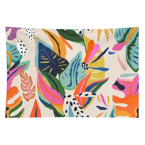 Kurtect Colorful Flower Tapestry,Abstract Bright Floral Blossom Botanical Abstract Print Tapestries for Party Beach Picnic Blankets Tablecloths Living Room Wall Deocr, 30x40 in - color: style-11, size: 40"L x 30"W