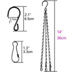4pcs 14 inch Black Hanging Basket Chain with Hooks Flower Plant Pot Replacement Chain Hanger for Bird Feeders,Planters,Lanterns and Ornaments - size: 14 inch (4pcs)