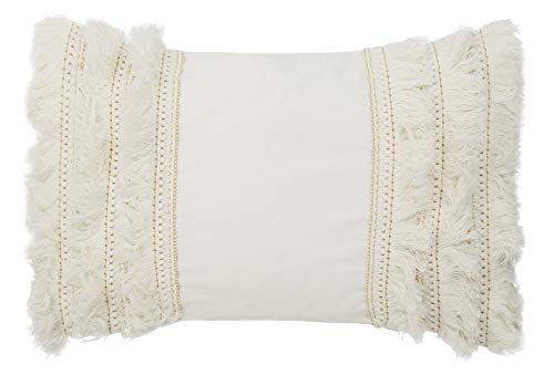 Safavieh Grema 12 x 20-inch White Bohemian Decorative Throw Pillow - color: White, size: 12"x22"