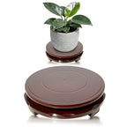 2Pcs Wood Plant Stand Rotating,Vase Stand,Table Lamp Base,6.6 Inch Small Chinese Oriental Plant Stand,Bonsai Stand,Lamp Riser,Round Display Stand for Fishbowl Flower Pot Indoor