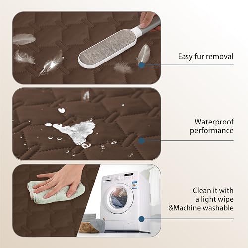 gogobunny 3X Stronger Waterproof Pet Blanket, Scratch Proof Furniture Protector for Dogs Cats, Reversible Cover 30x30 Inch, Dark Chocolate - color: Dark Chocolate, size: 30x30 Inch (Pack of 1)