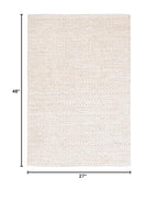 SAFAVIEH Natural Fiber Collection Accent Rug - 2'3" x 4', Bleach, Handmade Jute, Braided Woven Design, Ideal for Entryway, Living Room, Bedroom (NF212D) - color: Bleach, size: 2'3" x 4' (Rectangular)