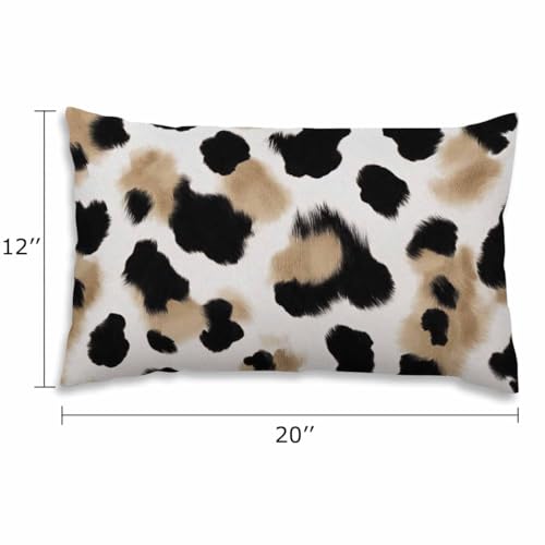 EKOBLA Leopard Print Square Throw Pillow Covers Safari Camouflage Jungle African Wild Fur Farmhouse Rectangle Cushion Cover Pillowcases Cotton Linen Cushion Cover 12x20 Inches - color: Multi-bs05, size: 20" x 12" (Pack of 1)