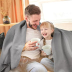 50x60 Throw Blankets, Ultra Soft Hypoallergenic Fleece Fall Throw Blanket for Livingroom, Couch, Chair, Bed, Grey Heather - color: Heather Grey