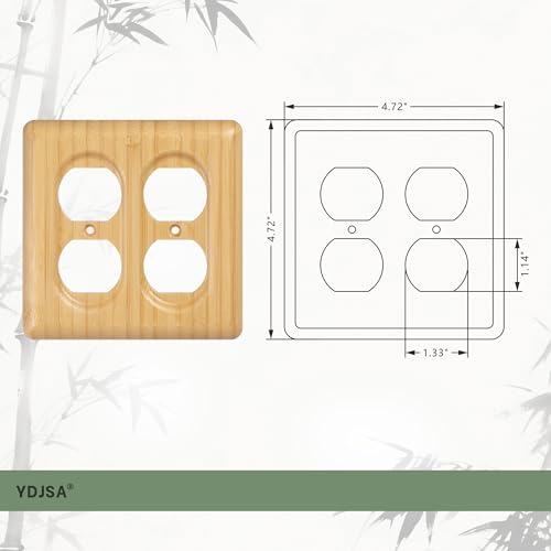Bamboo Electrical Outlet Covers Duplex Receptacle Natural Wood Wall Plate Cover - color: Bamboo, size: Duplex Receptacle