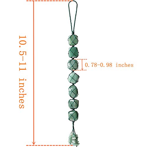 Home Decor Hanging Ornaments - Green Aventurine Gemstone Set for Feng Shui and Reiki - color: A-style 7