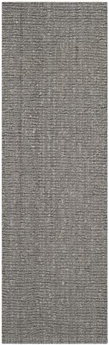 SAFAVIEH Natural Fiber Collection Runner Rug - 2'6" x 8', Light Grey, Handmade Jute, Farmhouse Style, Chunky Textured Thick Pile (NF447G) - color: Light Grey, size: 2'6" x 8' (Runner)