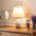 Modern Ceramic Table Lamps Set of 2 for Nightstand, Touch Dimmable Small Bedroom Lamp for Night Stands, Living Room, Kids Room (Gold of 2 Pack) - color: Gold of 2 Pack
